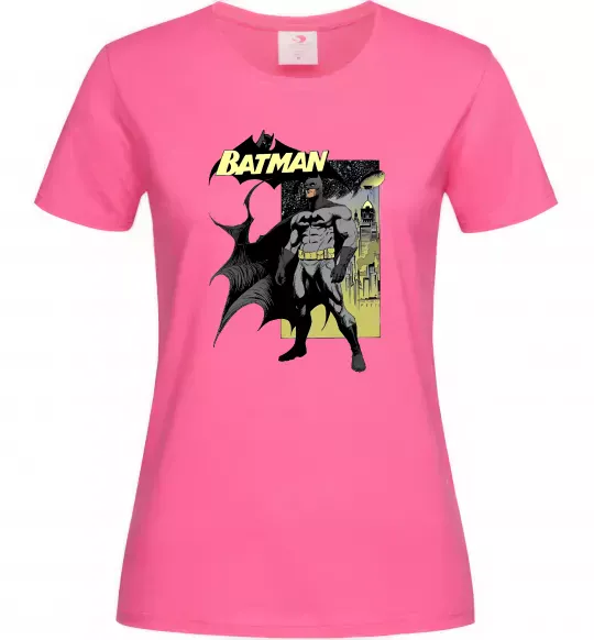 Женская футболка Комікс Бетмен Ярко-розовый фото