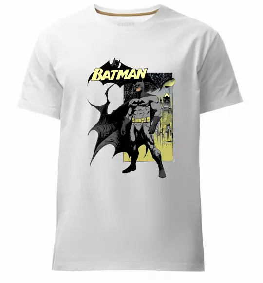 Чоловіча преміум футболка Комікс Бетмен Білий фото