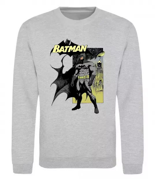 Свитшот Комікс Бетмен Серый меланж фото