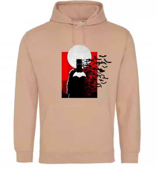 Мужская толстовка (худи) Batman кажани Песочный фото