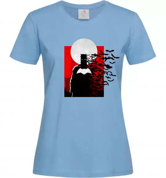 Жіноча футболка Batman кажани Блакитний фото