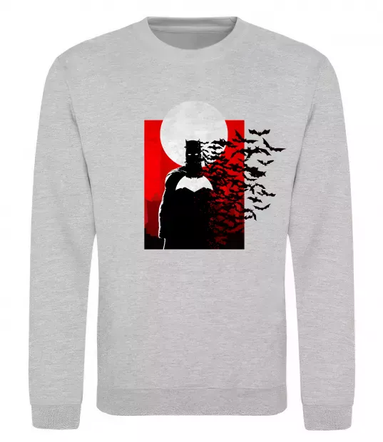 Свитшот Batman кажани Серый меланж фото