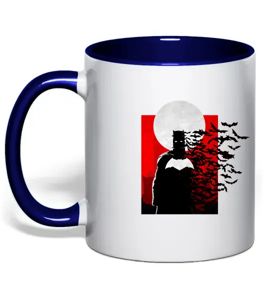 Чашка с цветной ручкой Batman кажани Глубокий темно-синий фото