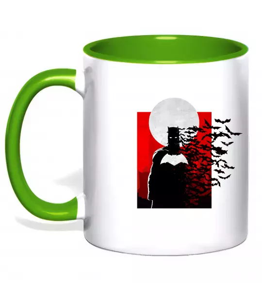 Чашка с цветной ручкой Batman кажани Зеленый фото