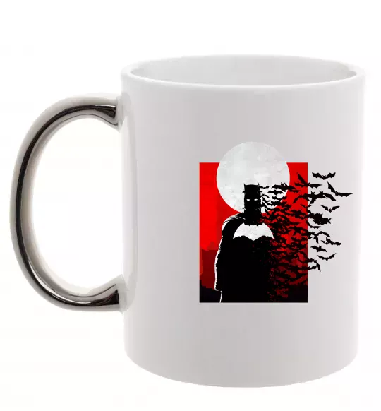 Чашка с цветной ручкой Batman кажани Серебро фото