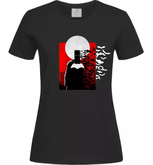 Жіноча футболка Batman кажани Чорний фото