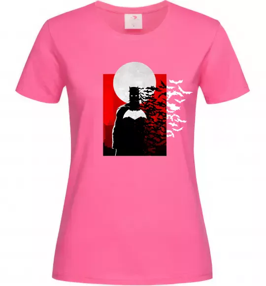 Жіноча футболка Batman кажани Яскраво-рожевий фото