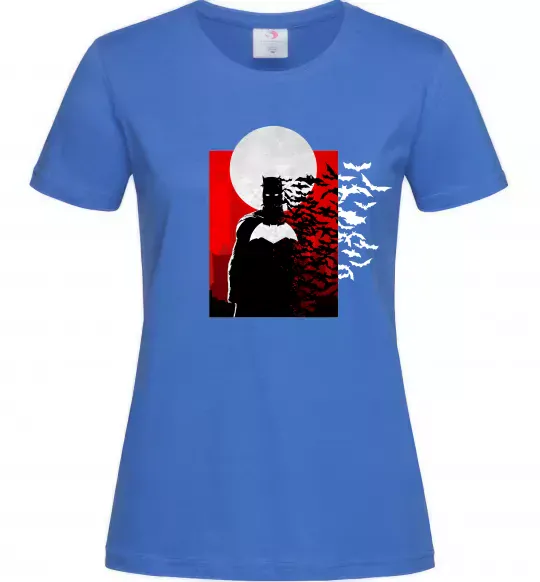 Жіноча футболка Batman кажани Яскраво-синій фото