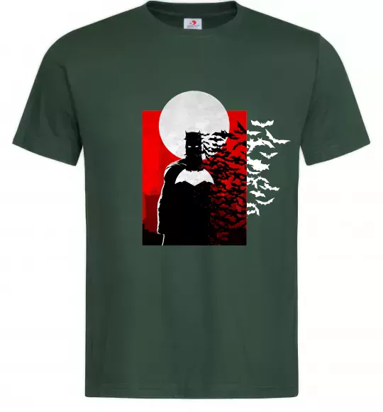 Мужская футболка Batman кажани Темно-зеленый фото