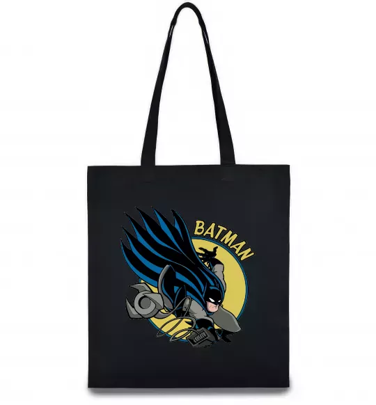 Еко-сумка Бетмен в стрибку Чорний фото