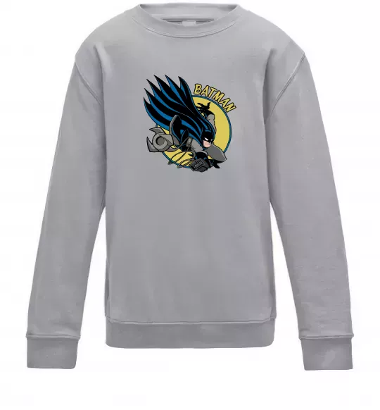 Дитячий світшот Бетмен в стрибку Сірий меланж фото