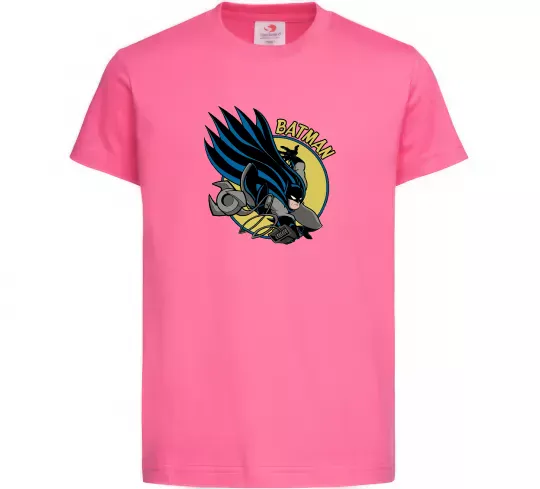 Детская футболка Бетмен в стрибку Ярко-розовый фото