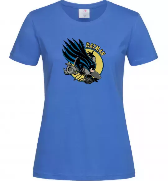 Женская футболка Бетмен в стрибку Ярко-синий фото