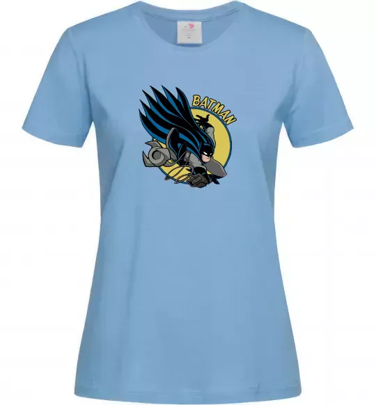 Женская футболка Бетмен в стрибку Голубой фото