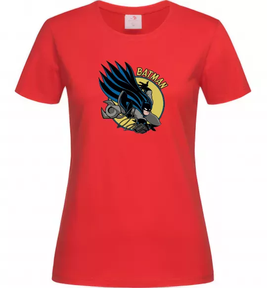 Женская футболка Бетмен в стрибку Красный фото