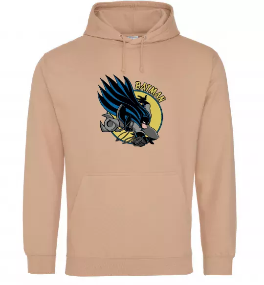 Женская толстовка (худи) Бетмен в стрибку Песочный фото