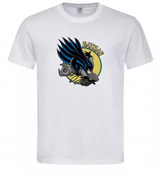 Чоловіча футболка Бетмен в стрибку Білий фото