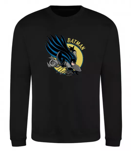 Свитшот Бетмен в стрибку Черный фото