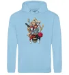 Жіноча толстовка (худі) Харлі Квін карта Блакитний фото