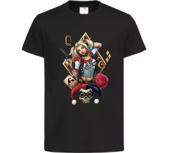 Детская футболка Харлі Квін карта Черный фото