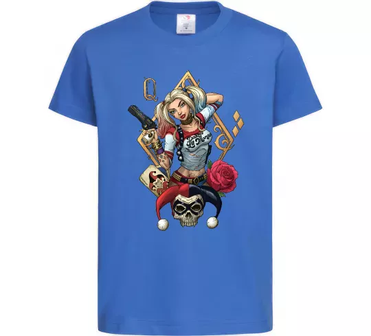 Детская футболка Харлі Квін карта Ярко-синий фото