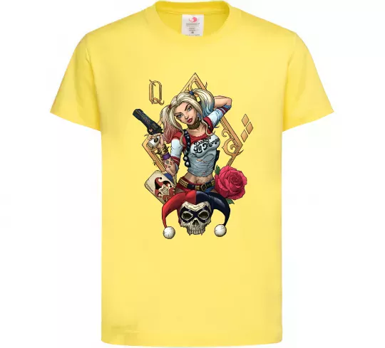 Детская футболка Харлі Квін карта Лимонный фото