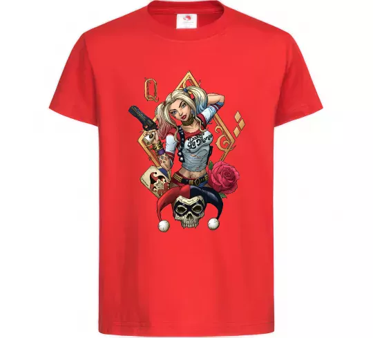 Детская футболка Харлі Квін карта Красный фото