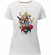 Женская премиум футболка Харлі Квін карта Белый фото