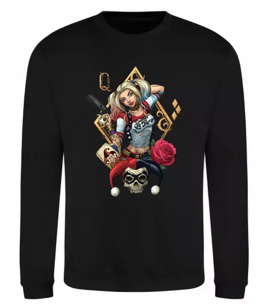 Світшот Харлі Квін карта Чорний фото