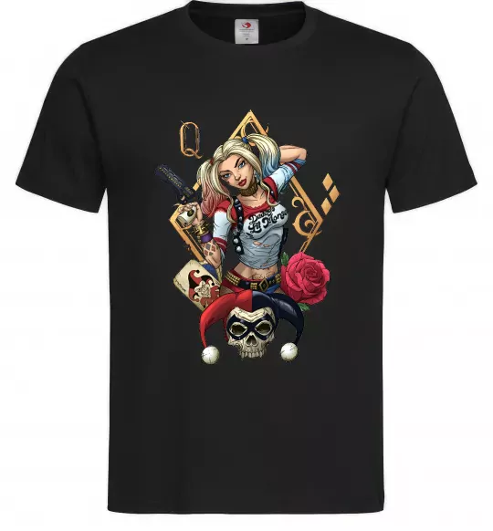 Мужская футболка Харлі Квін карта Черный фото