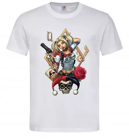 Мужская футболка Харлі Квін карта Белый фото