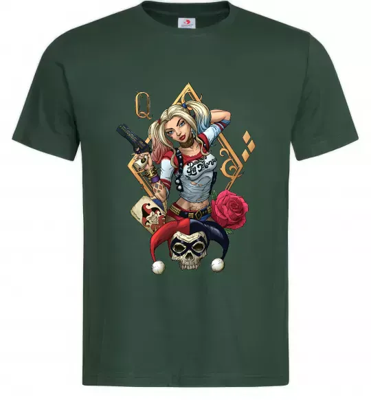 Мужская футболка Харлі Квін карта Темно-зеленый фото