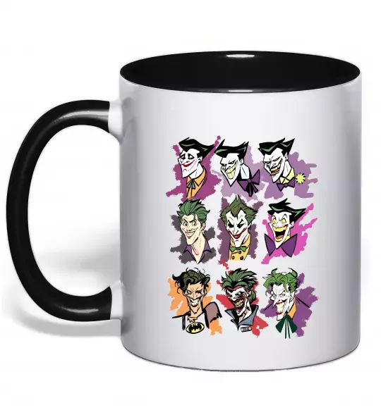 Чашка с цветной ручкой Джокери Черный фото