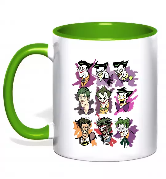 Чашка с цветной ручкой Джокери Зеленый фото