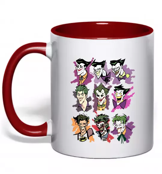 Чашка с цветной ручкой Джокери Красный фото