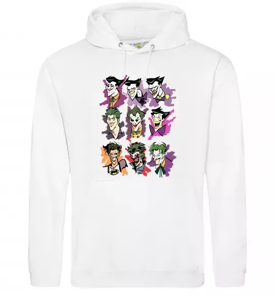 Чоловіча толстовка (худі) Джокери Білий фото