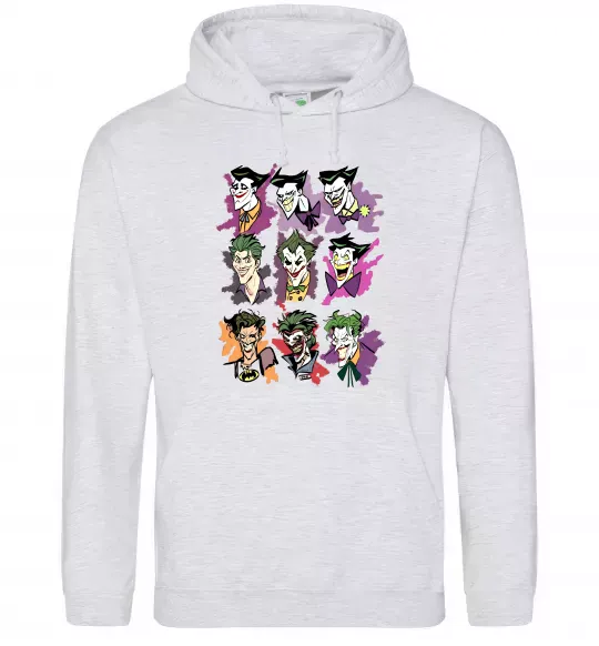 Чоловіча толстовка (худі) Джокери Сірий меланж фото