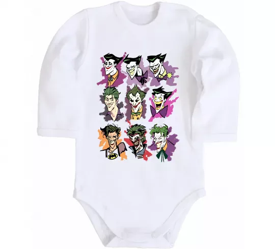 Дитячий бодік Джокери Білий фото