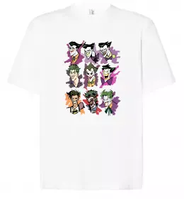 Футболка Оверсайз Бетмен-Джокер Белый фото