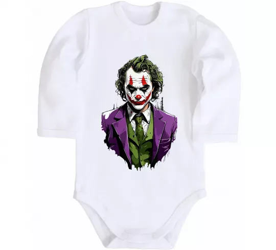 Дитячий бодік Джокер Білий фото