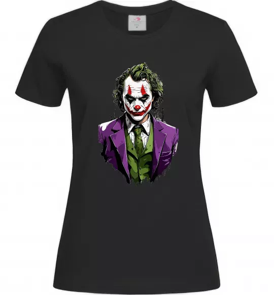 Жіноча футболка Джокер Чорний фото