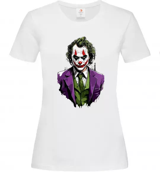 Жіноча футболка Джокер Білий фото