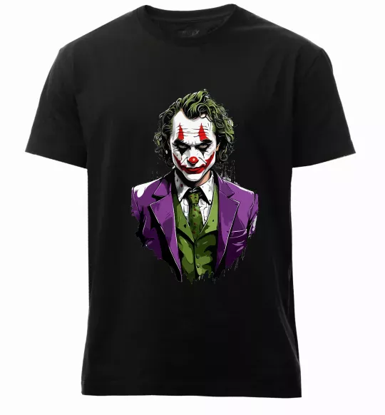 Чоловіча преміум футболка Джокер Чорний фото