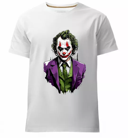 Чоловіча преміум футболка Джокер Білий фото