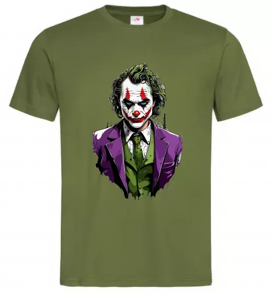 Мужская футболка Джокер Оливковый фото