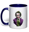 Чашка з кольоровою ручкою Джокер Глибокий темно-синій фото