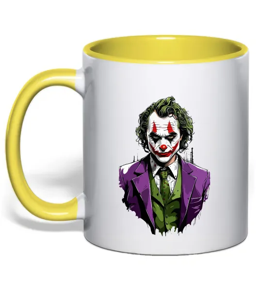 Чашка с цветной ручкой Джокер Лимонный фото