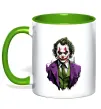 Чашка з кольоровою ручкою Джокер Зелений фото
