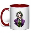 Чашка з кольоровою ручкою Джокер Червоний фото
