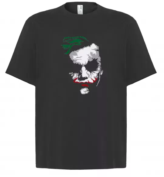 Футболка Оверсайз Джокер обличчя Чорний фото
